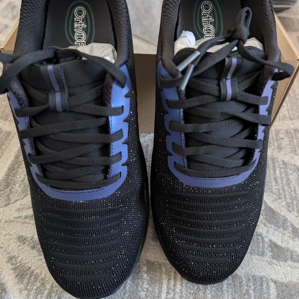 Men's Black and Blue Shoes